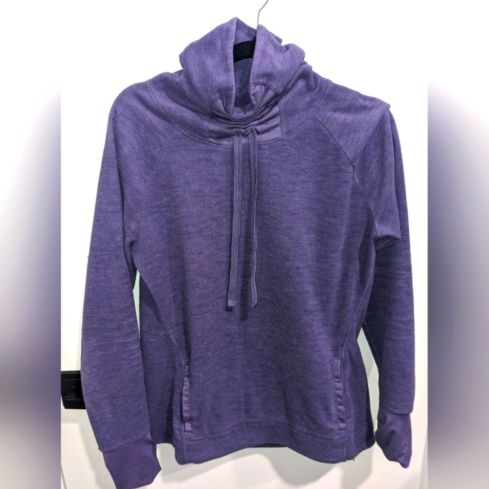 Fleece cowl neck shirt